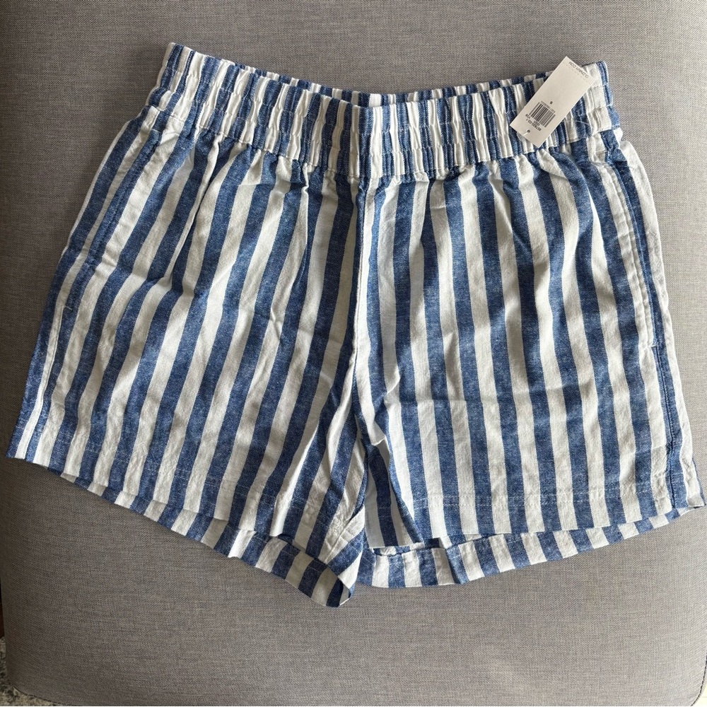 Striped Blue and White Women Old Navy Shorts